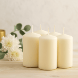 Pillar Candles Set of 4 Ivory 40x80mm 9 - Hour - SHAMTAM.COM