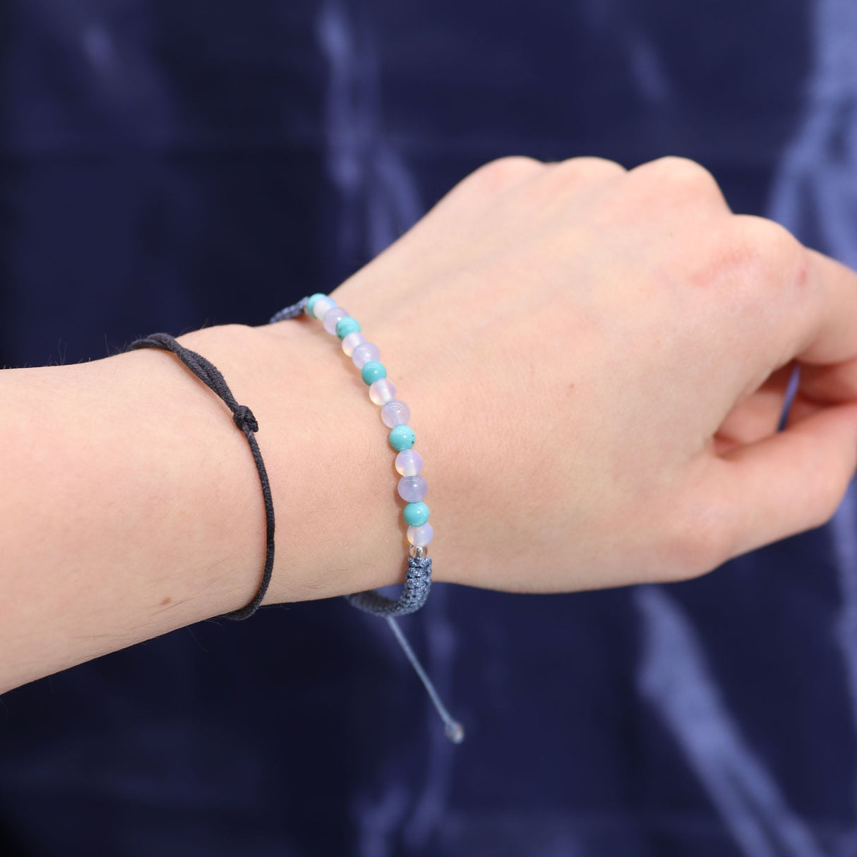Pisces Zodiac Crystal Candle & Gemstone Bracelet Set - Moonstone, Turquoise, Aquamarine | Celestial Souls Collection - SHAMTAM.COM