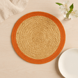 Placemat Jute Cotton 30cm Clay Border Natural - SHAMTAM.COM