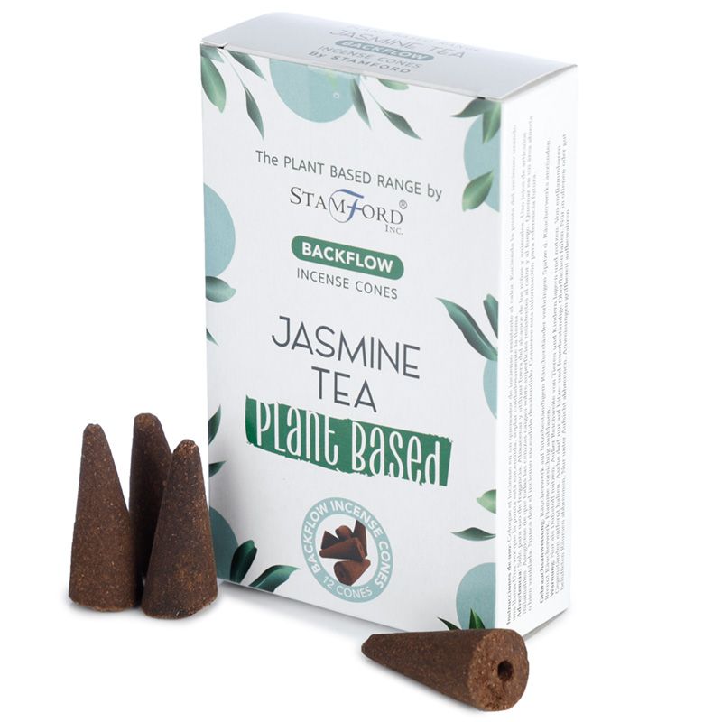 Jasmine Tea Backflow Incense Cones - Plant Based - SHAMTAM.COM