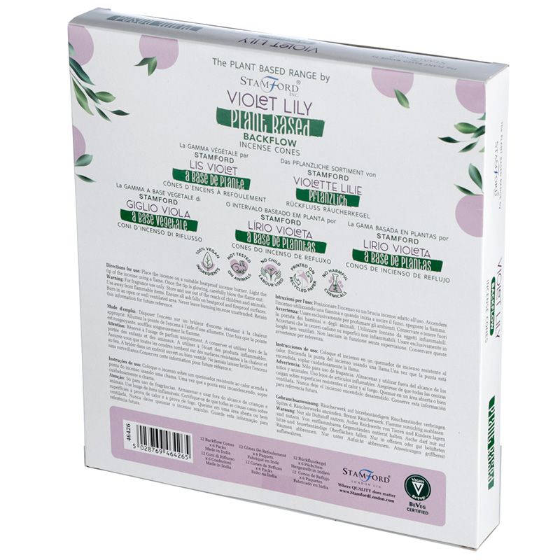 Violet Lilly Backflow Incense Cones Plant Based - SHAMTAM.COM