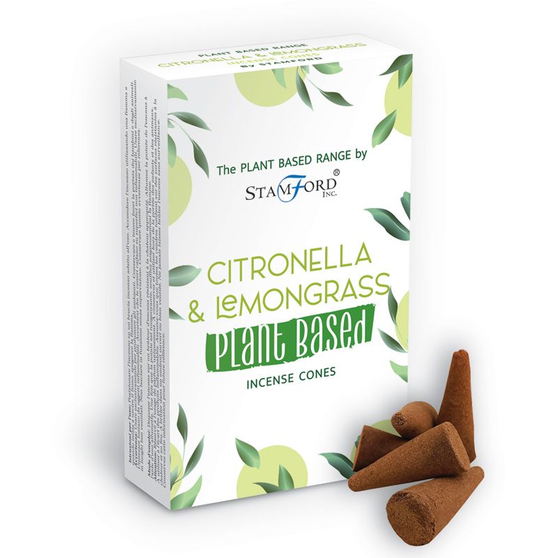 Citronella & Lemongrass Incense Cones Plant Based - SHAMTAM.COM