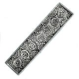 Polished Aluminium Chakra Long Incense Holder 23cm - SHAMTAM.COM