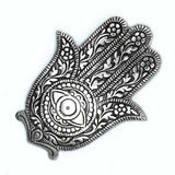 Polished Aluminium Hamsa Incense Holder 14cm - SHAMTAM.COM