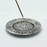 Polished Aluminium Pentagram Incense Holder 11.5cm - SHAMTAM.COM