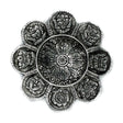 Polished Aluminium Tibetan Symbols Incense Holder 12cm - SHAMTAM.COM