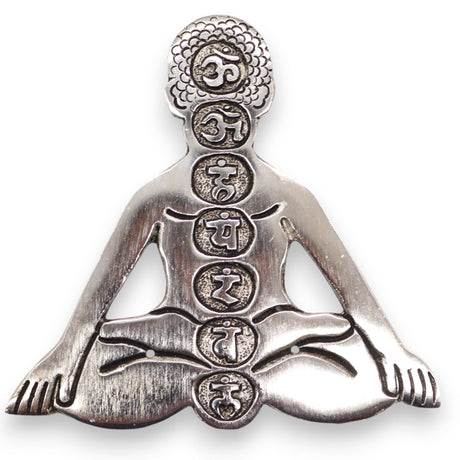 Polished Aluminum Seven Chakra Yoga Incense Holder - SHAMTAM.COM