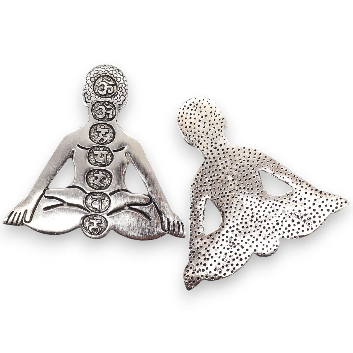 Polished Aluminum Seven Chakra Yoga Incense Holder - SHAMTAM.COM