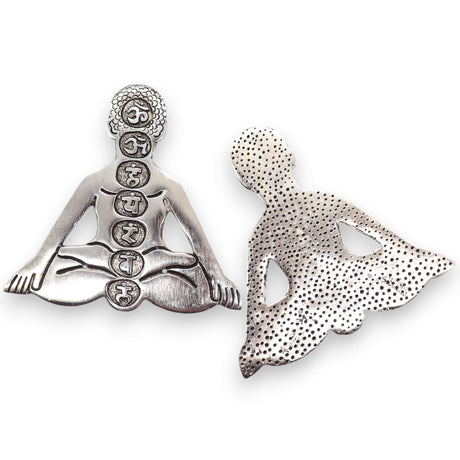 Polished Aluminum Seven Chakra Yoga Incense Holder - SHAMTAM.COM