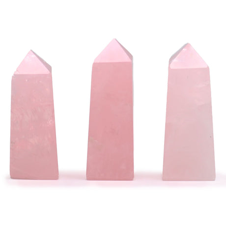Polished Rose Quartz Obelisk Crystal Point, 5 cm - SHAMTAM.COM