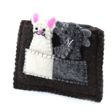 Pouch with Finger Puppets - Elephant & Mouse - SHAMTAM.COM