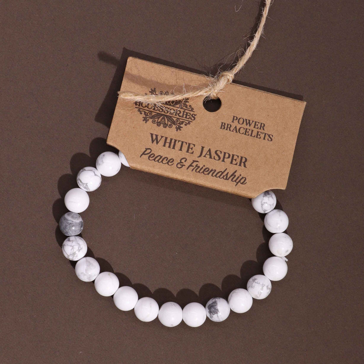 White Jasper Power Bracelet - SHAMTAM.COM