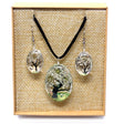 Pressed Flowers Jewelry - Tree of Life set - White - SHAMTAM.COM