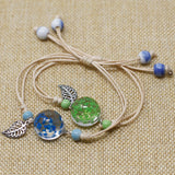 Pressed Flowers Bracelet - Pretty Flower & Leaf - SHAMTAM.COM