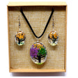 Pressed Flowers Jewelry - Tree of Life set - Mixed Colours - SHAMTAM.COM