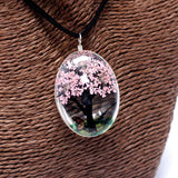 Pressed Flowers Jewelry - Tree of Life set - Pink - SHAMTAM.COM