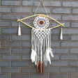 Dreamcatcher - Med Macrame Evil Eye White/ Grey/Brown - SHAMTAM.COM