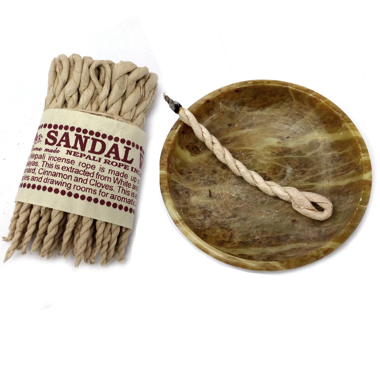 Sandalwood & Spice Rope Incense - Pure Herbs - SHAMTAM.COM