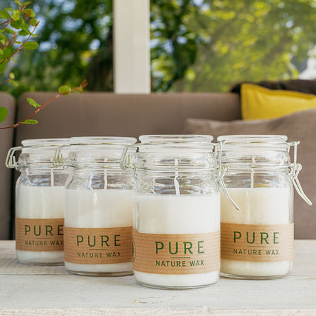 Pure Olive Wax Jar Candle 120x70 - White - SHAMTAM.COM