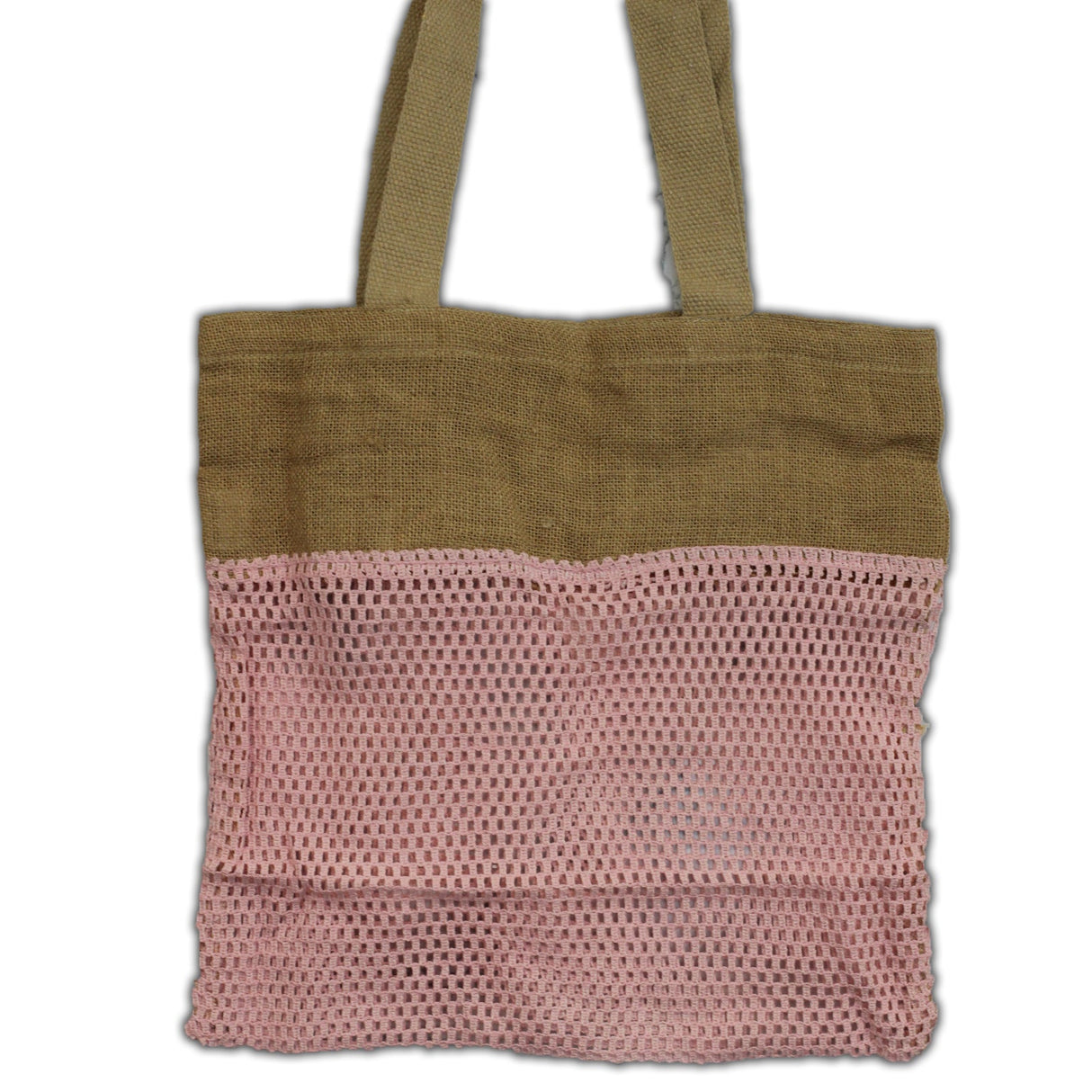 Pure Soft Jute and Cotton Tote Bag - Rose - SHAMTAM.COM