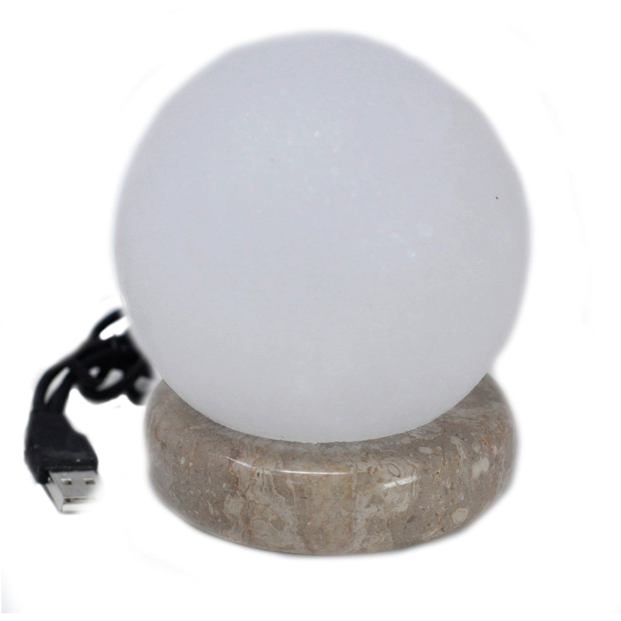 Himalayan Salt Lamp - USB White Ball Multicolor 9 cm - SHAMTAM.COM