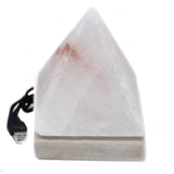 Himalayan Salt Lamp - USB White Pyramid Multicolor 9 cm - SHAMTAM.COM