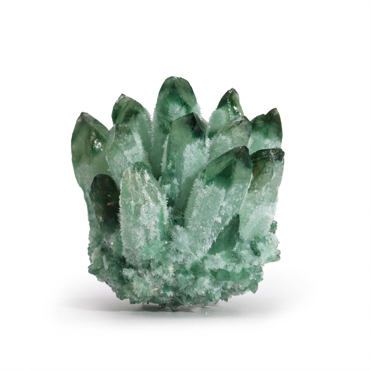 Quartz Crystal Cluster - Green Ghost Quartz Crafted - SHAMTAM.COM