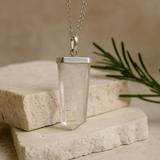 Quartz Crystal Pendant, Flat Pencil - SHAMTAM.COM