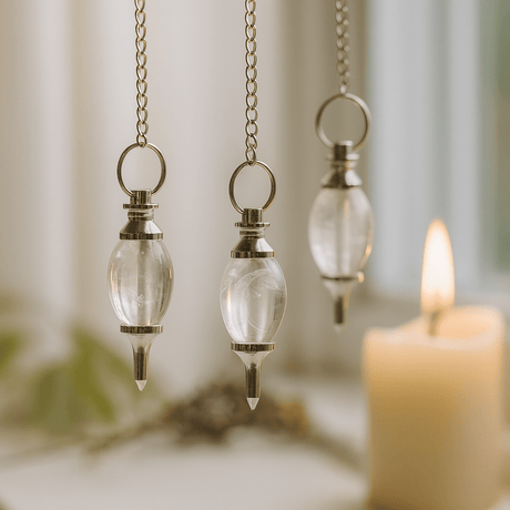 Quartz Crystal Pendulum Lingam Shaped - SHAMTAM.COM