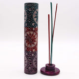 Radiant Sun Motif Soapstone Tower Incense Burner - Elegant Celestial Design for Meditation & Relaxation - SHAMTAM.COM