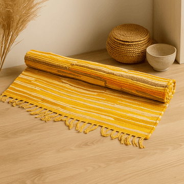 Dywanik z łatek 150x90 cm – pomarańczowy wschód słońca
