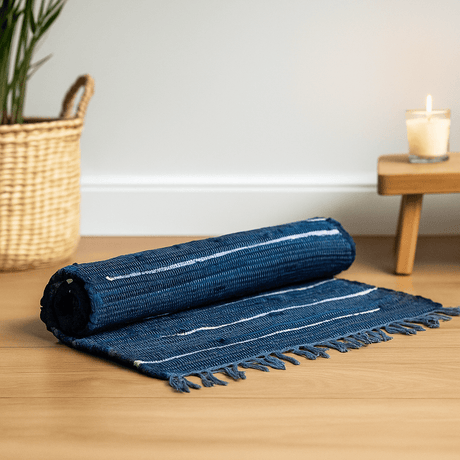 Rag Rug Small Charcoal Greys 50x90cm - SHAMTAM.COM