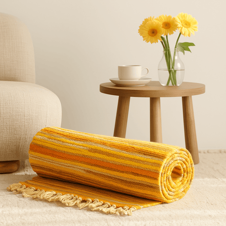 Rag Rug Sunrise Orange 150x200cm - SHAMTAM.COM