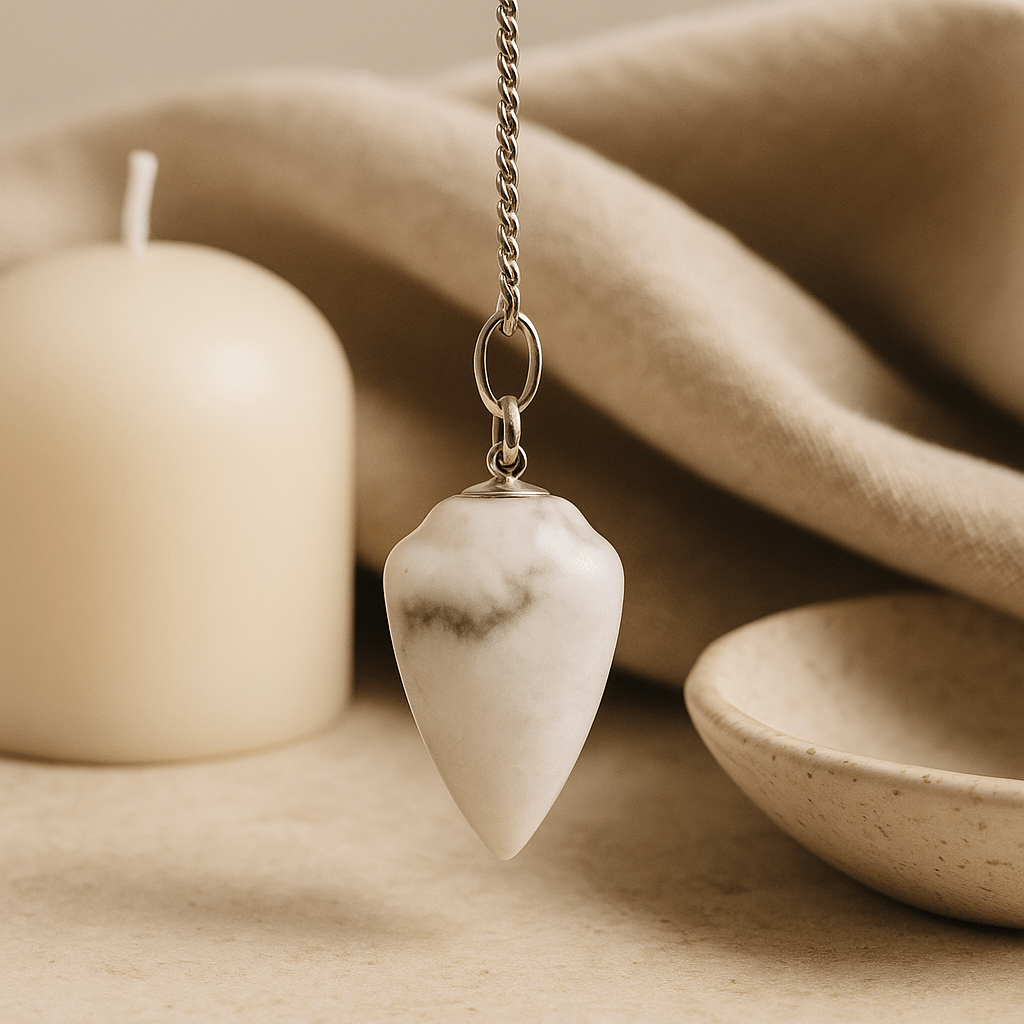 Rainbow Moonstone Crystal Dowsing Pendulum - SHAMTAM.COM