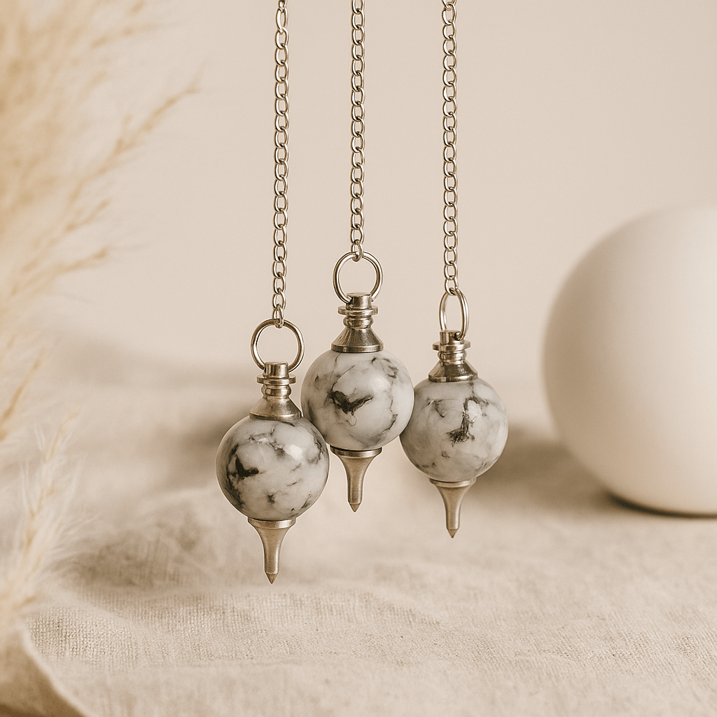 Rainbow Moonstone Sphere Crystal Dowsing Pendulum - SHAMTAM.COM