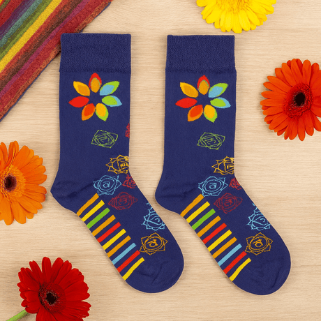 Rainbow Socks Small/Medium Rainbow Chakra - SHAMTAM.COM