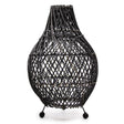 Rattan Table Lamp - Black - SHAMTAM.COM