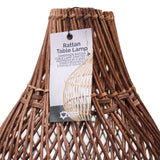 Rattan Table Lamp - Dark Brown - SHAMTAM.COM