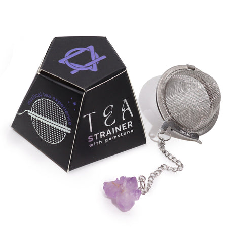 Crystal Tea Strainer - Amethyst Cluster Raw Gemstone - SHAMTAM.COM