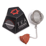 Crystal Tea Strainer - Red Jasper Raw Gemstone - SHAMTAM.COM