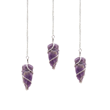 Raw Amethyst Pendulum - Crystal Gemstone - SHAMTAM.COM