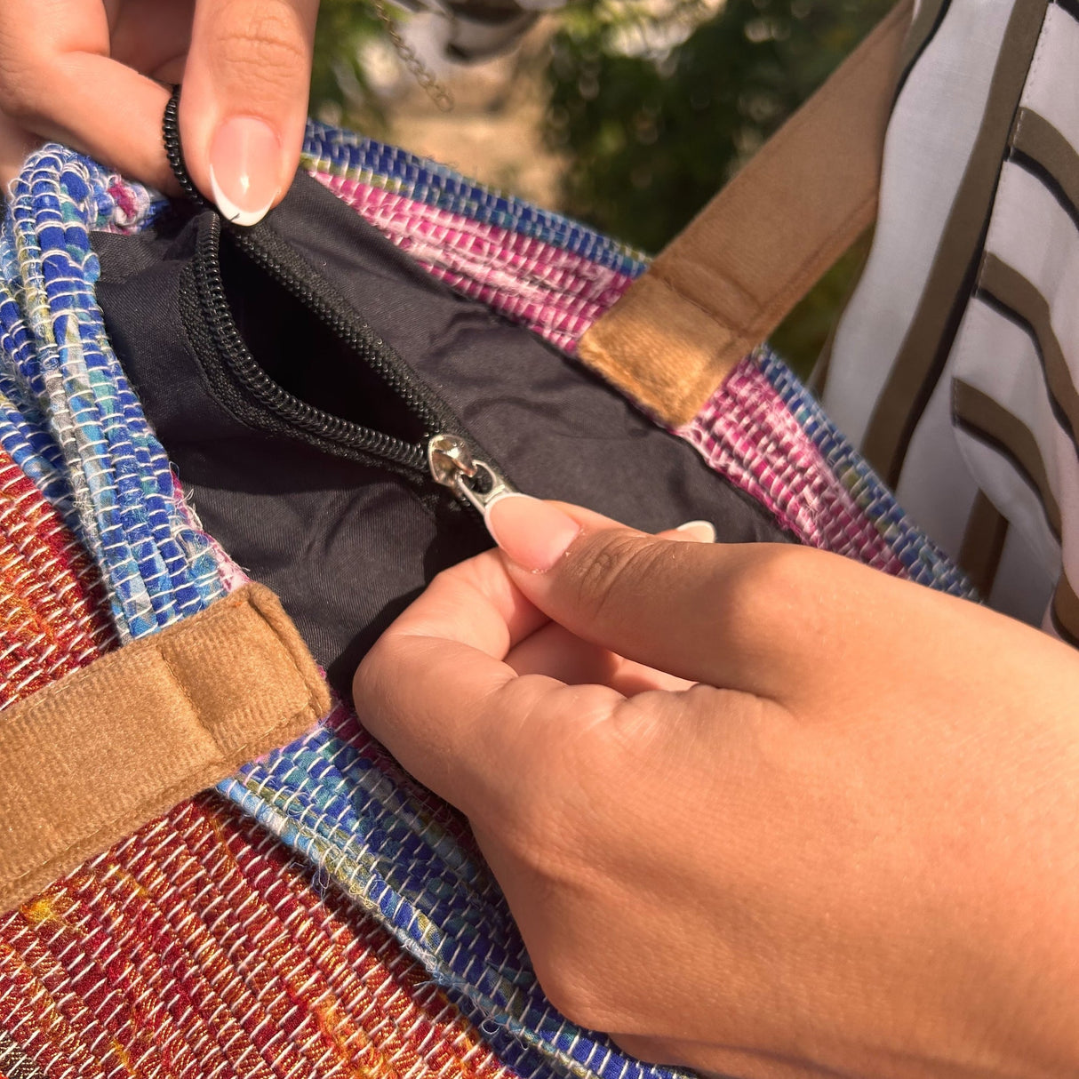 Recycled Big Rug Bag - Shades of Lavender - SHAMTAM.COM