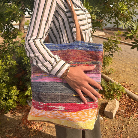 Recycled Big Rug Bag - Shades of Lavender - SHAMTAM.COM