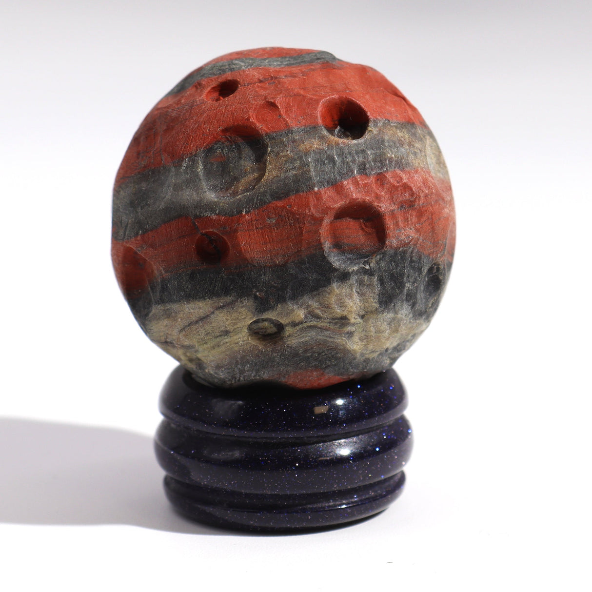 Red Jasper Planet on a Sola Goldstone Stand (MARS) - SHAMTAM.COM