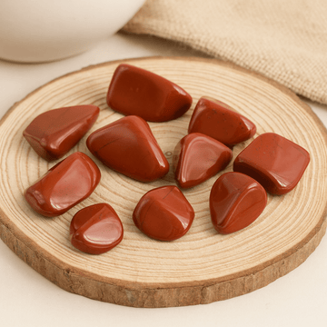 Red Jasper Tumbled Stones, 24 Pieces