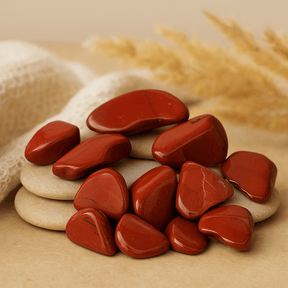 Red Jasper Tumbled Stones XL, 18 Pieces - SHAMTAM.COM