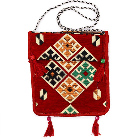 Boho Bag Messenger Red Kilim - SHAMTAM.COM