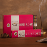 Red Rose Incense Sticks 15g - Golden Nag - SHAMTAM.COM