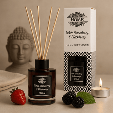Rør Diffuser 120ml, Hvid Jordbær & Brombær