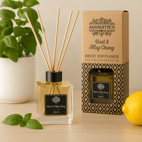 Reed Diffuser Basil and May Chang 200ml - SHAMTAM.COM